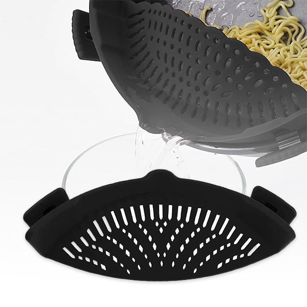 Clip-On Silicone Strainer for Pots & Pans