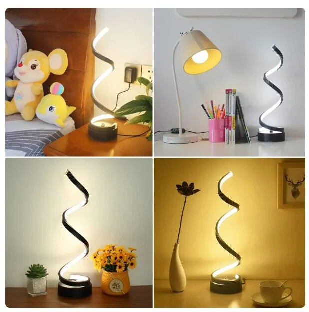 Spiral LED Table Lamps