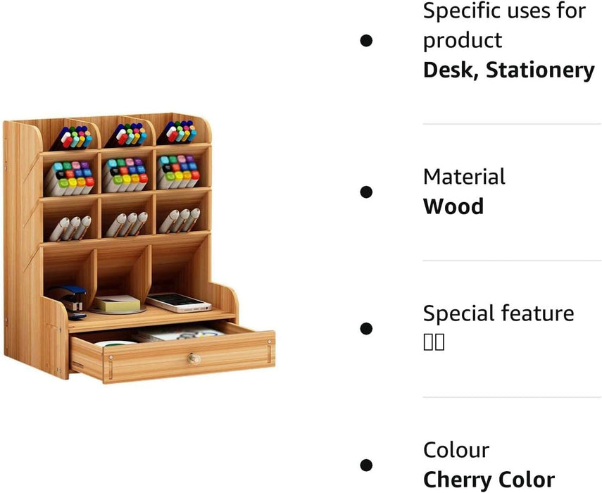 Wooden Desk Organiser