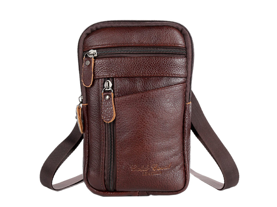 Leather Crossbody Pouch Bag