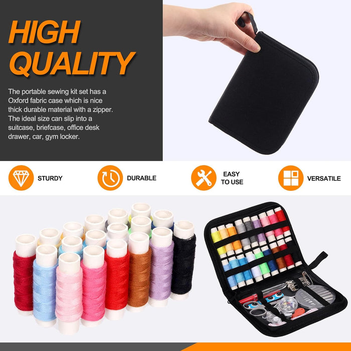 87Pcs Portable Sewing Kit with Bag
