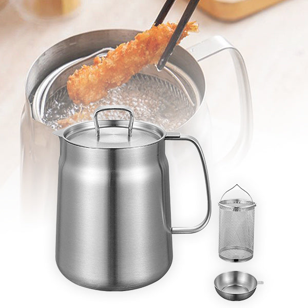 2L Mini Deep Fryer Stainless Steel Pot