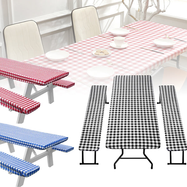 Outdoor Table & Bench Seat Covers Set