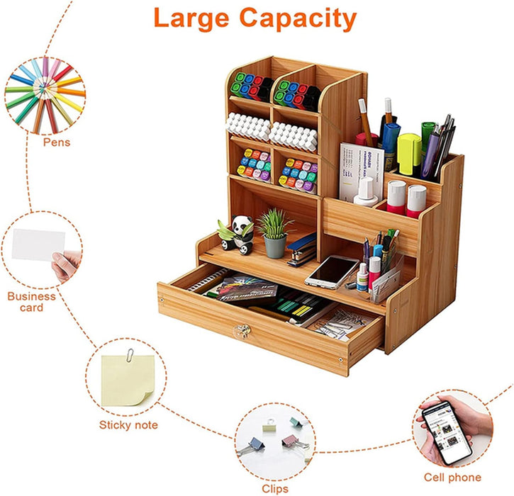 Wooden Desk Organiser