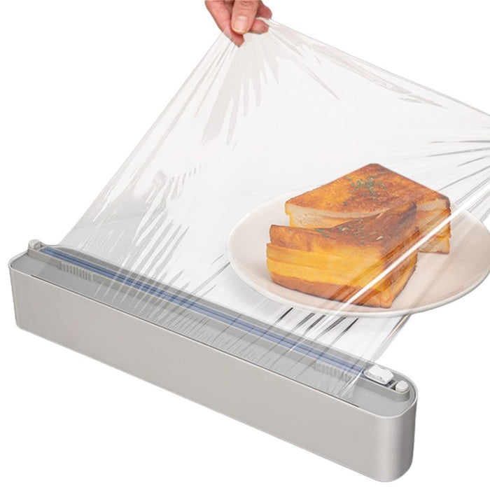 Kitchen Food Wrap Dispenser Cling Film Cutter