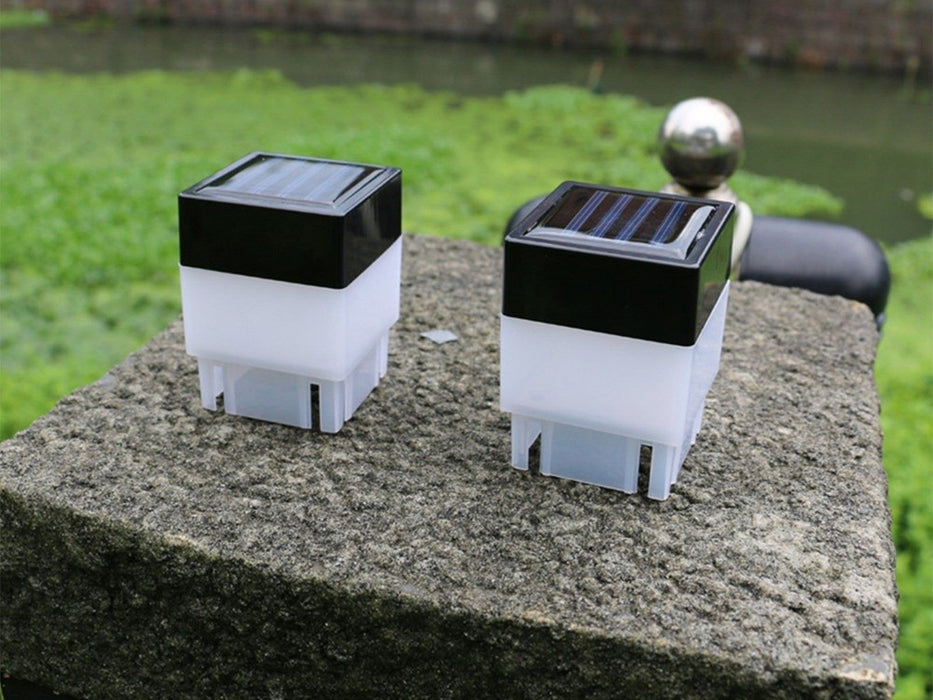 Solar-Powered LED Fence Post Cap Lights