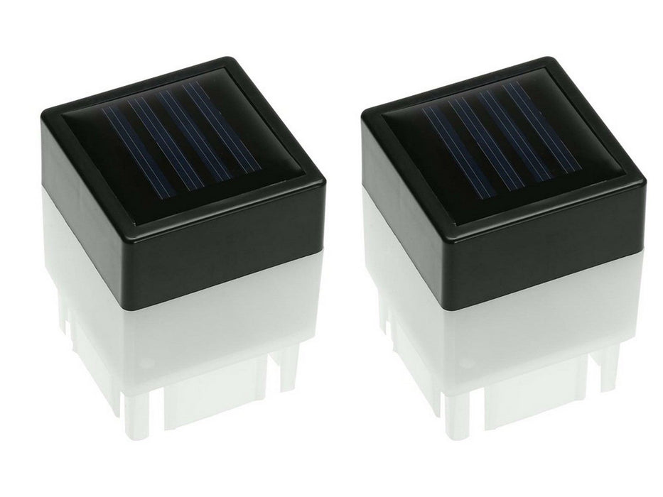 Solar-Powered LED Fence Post Cap Lights