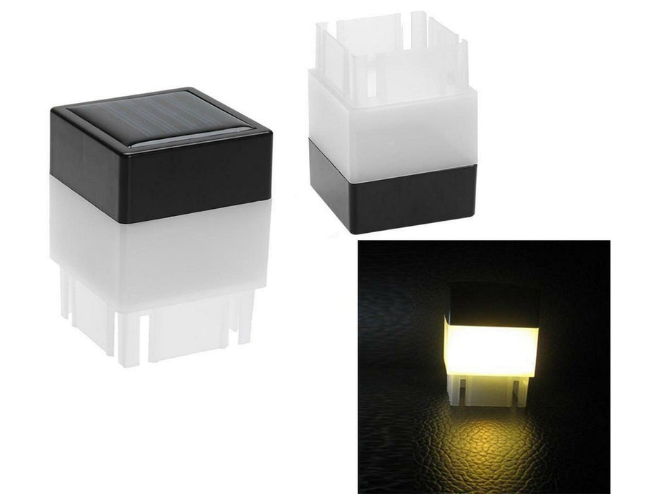 Solar-Powered LED Fence Post Cap Lights