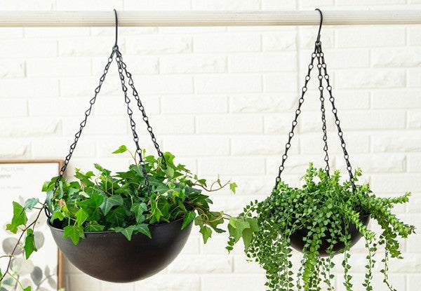 Iron Hanging Flower Pots - 2 Set