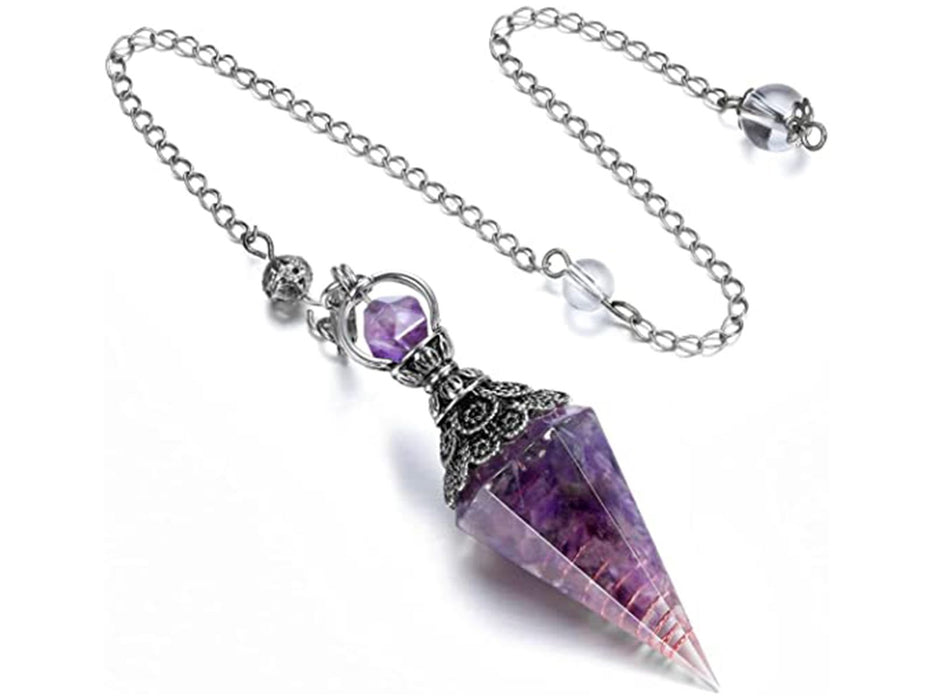 Resin Chakra Reiki Dowsing Pendulum Pendant