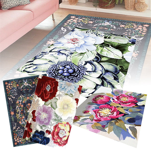 Flower Pattern Floor Mat