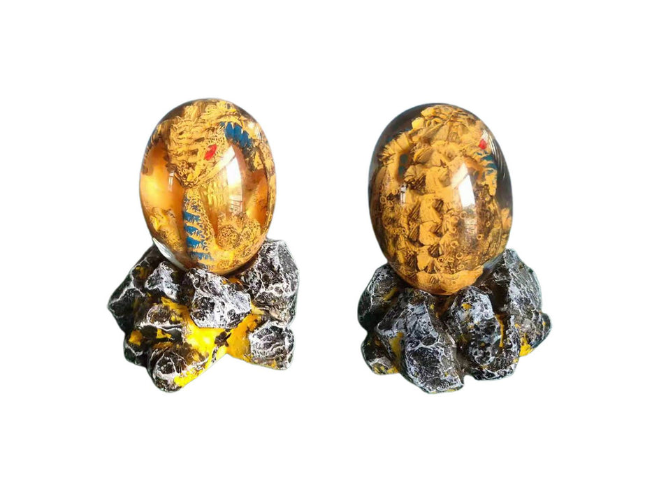 Resin Lava Dragon Egg Sculpture