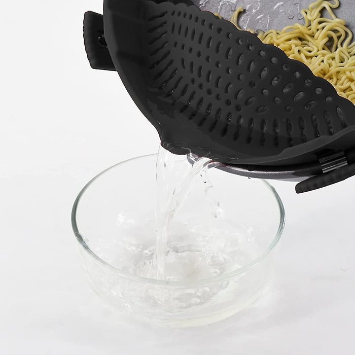 Clip-On Silicone Strainer for Pots & Pans