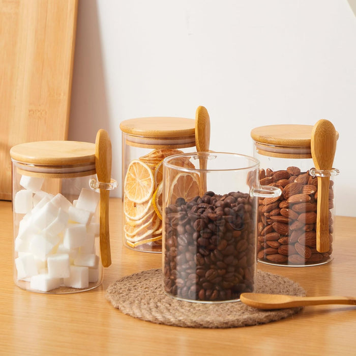 Glass Storage Jars & Bamboo Lids