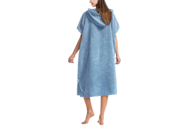 Quick Dry Hooded Towel Bathrobe for Adults