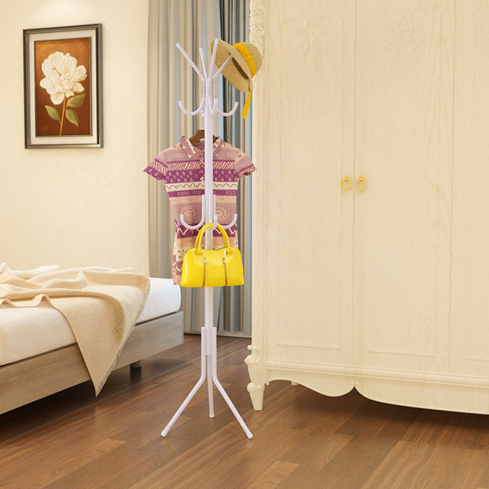 Metal 12 Hook Hat & Coat Stand