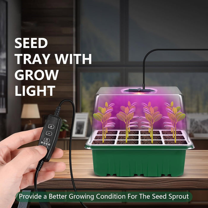 Seed Starter Kit with LED Grow Light - 5 Pack