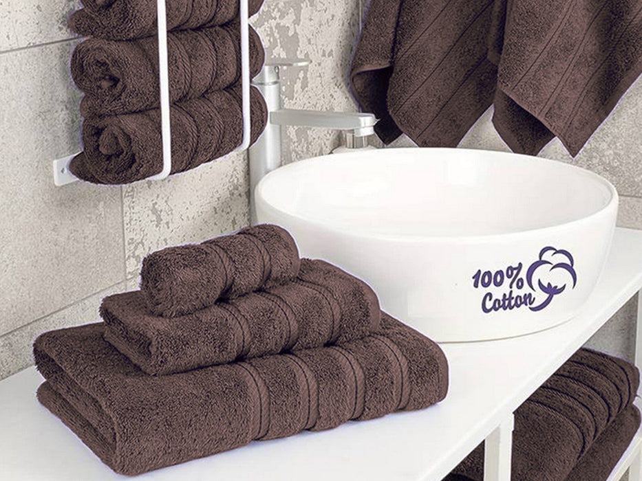 Pure Cotton Absorbent Bath Towels - 6 Pcs Set