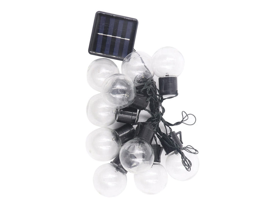 Retro Solar LED Garden String Lights with Festoon Bulbs