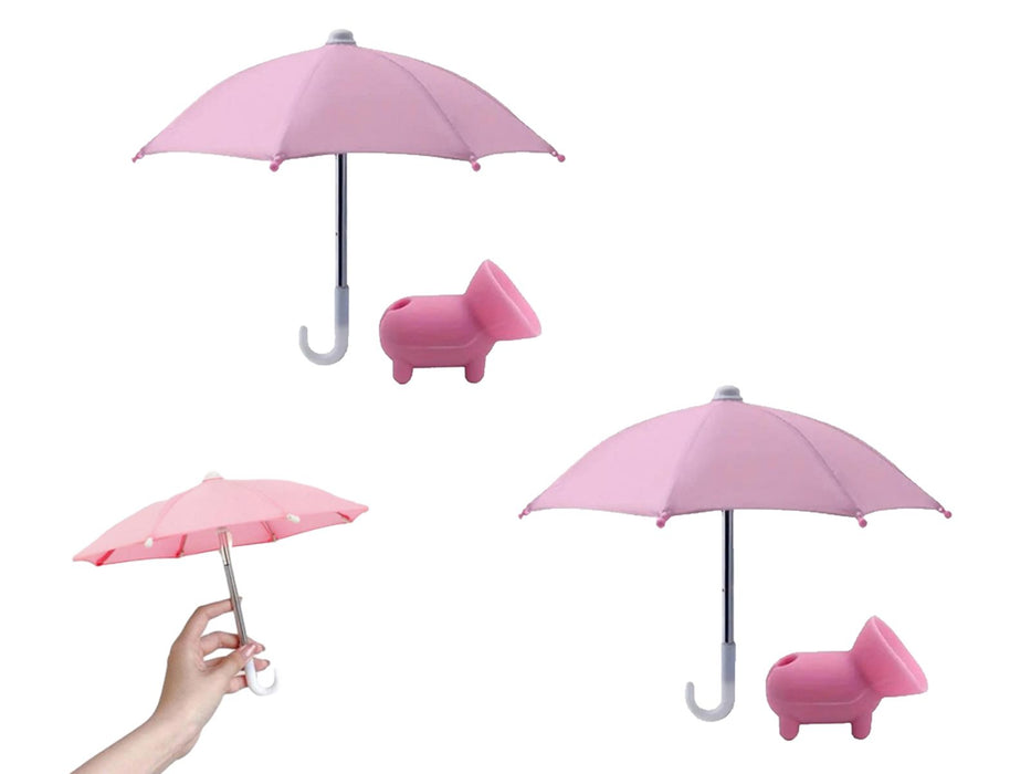 Phone Umbrella Stand with Adjustable Piggy Sun Shade