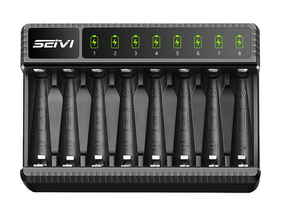 8-Slots Smart Battery Charger for AA and AAA NiMH