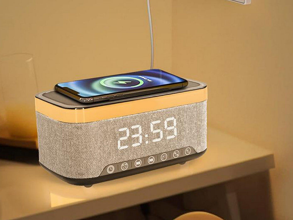 Smart Bluetooth Speaker with Alarm Clock & Radio