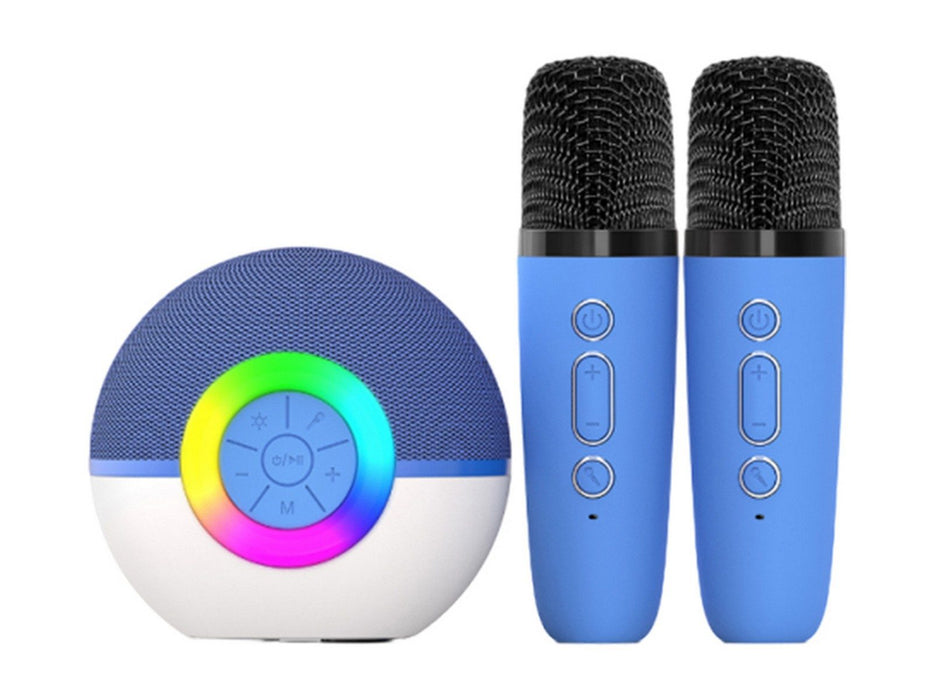 Portable Bluetooth Karaoke Machine with 2 Wireless Microphone