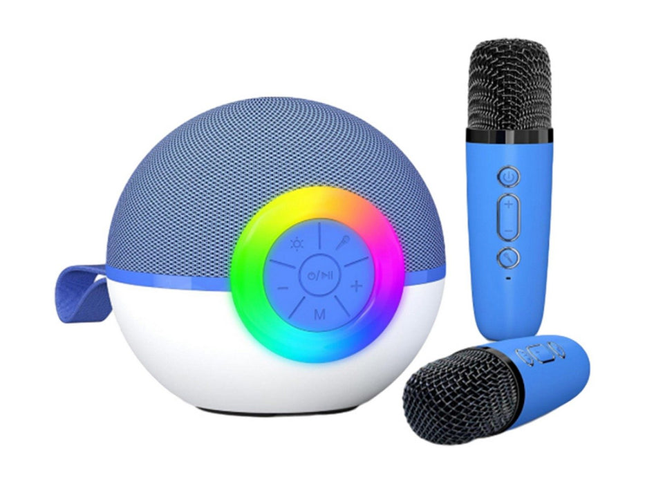 Portable Bluetooth Karaoke Machine with 2 Wireless Microphone