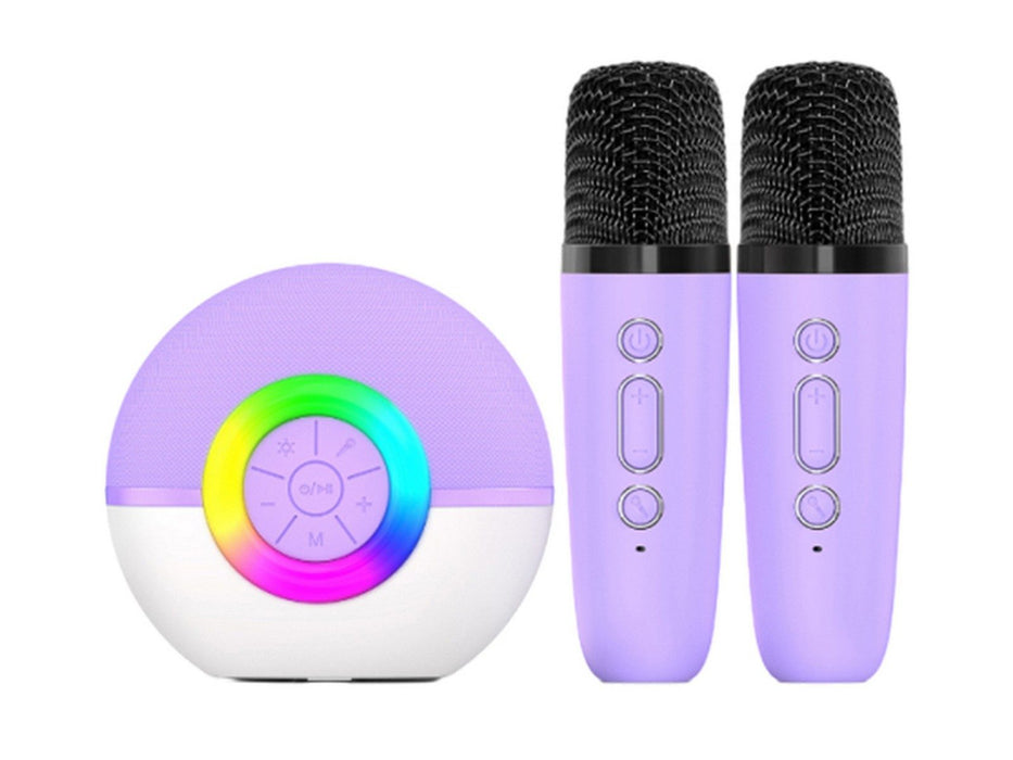 Portable Bluetooth Karaoke Machine with 2 Wireless Microphone