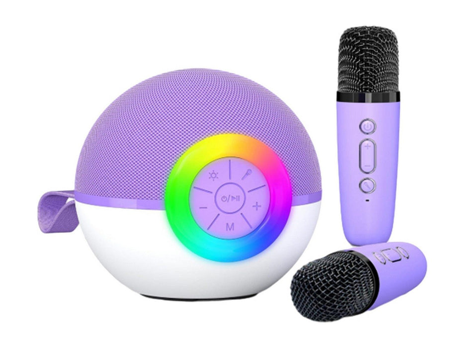 Portable Bluetooth Karaoke Machine with 2 Wireless Microphone