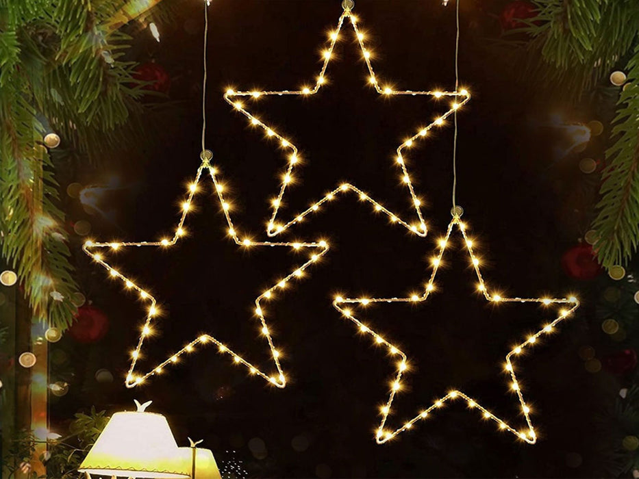 3Pcs Christmas LED Star Decoration Lights