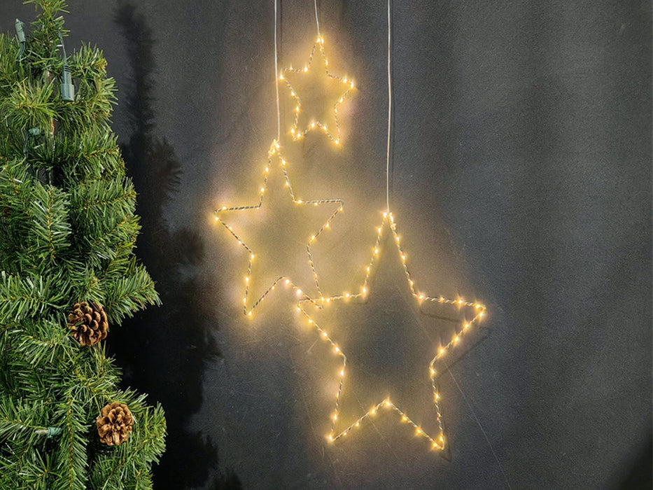 3Pcs Christmas LED Star Decoration Lights