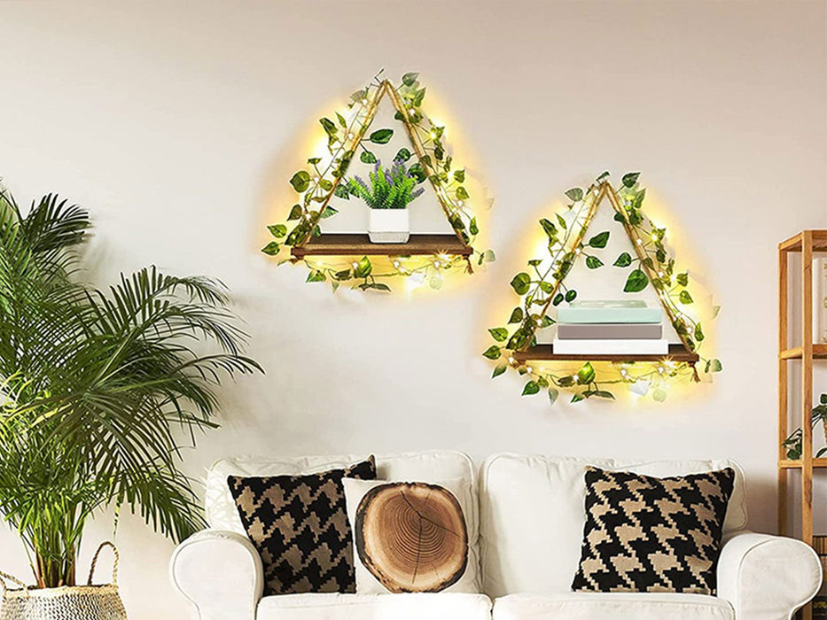 Artificial Ivy LED Strip Wall Hanging Shelves