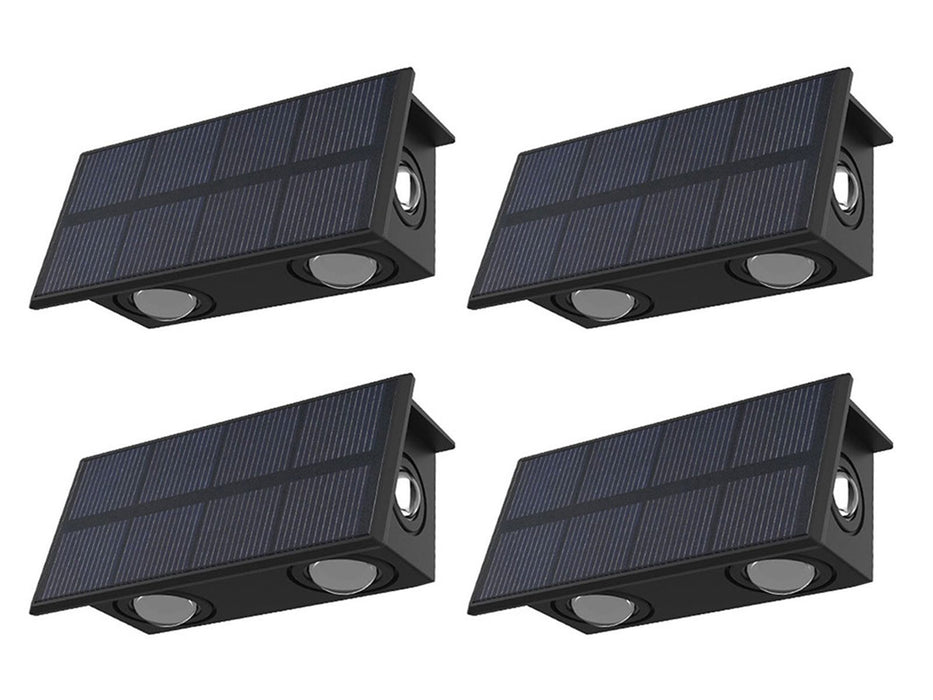 4 Pcs Solar Powered Door & Fence Garden Lamps