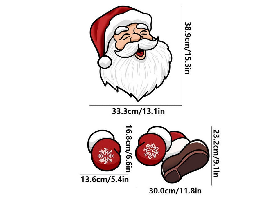 Outdoor Santa Claus Christmas Fence Decoration