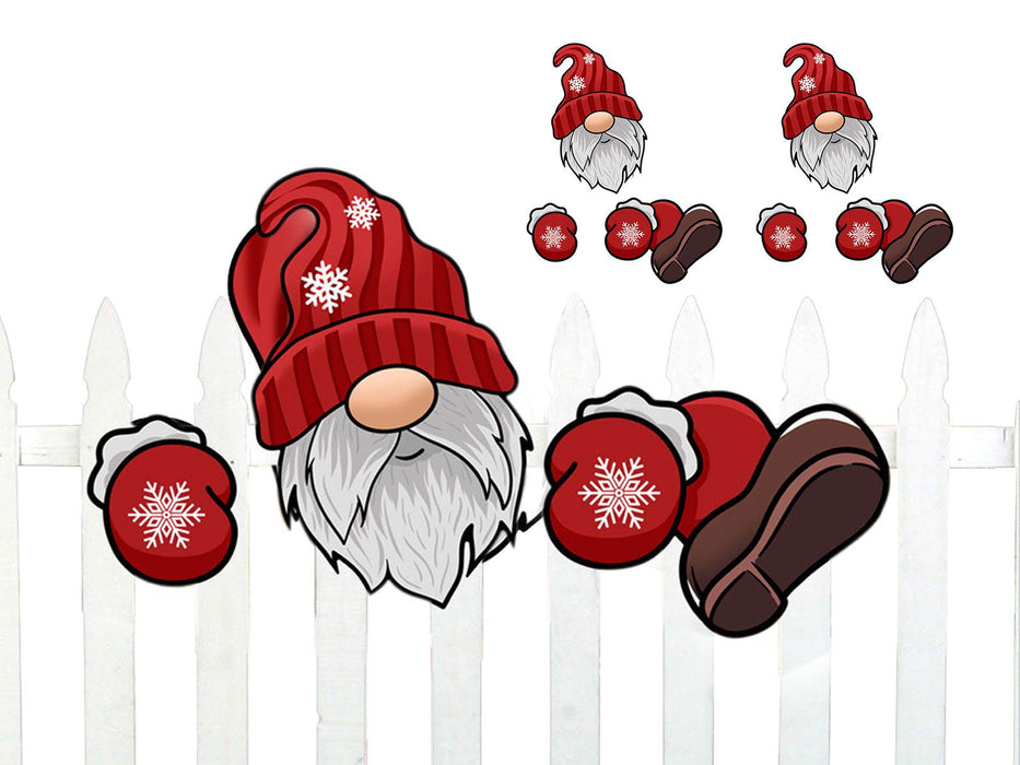 Outdoor Santa Claus Christmas Fence Decoration