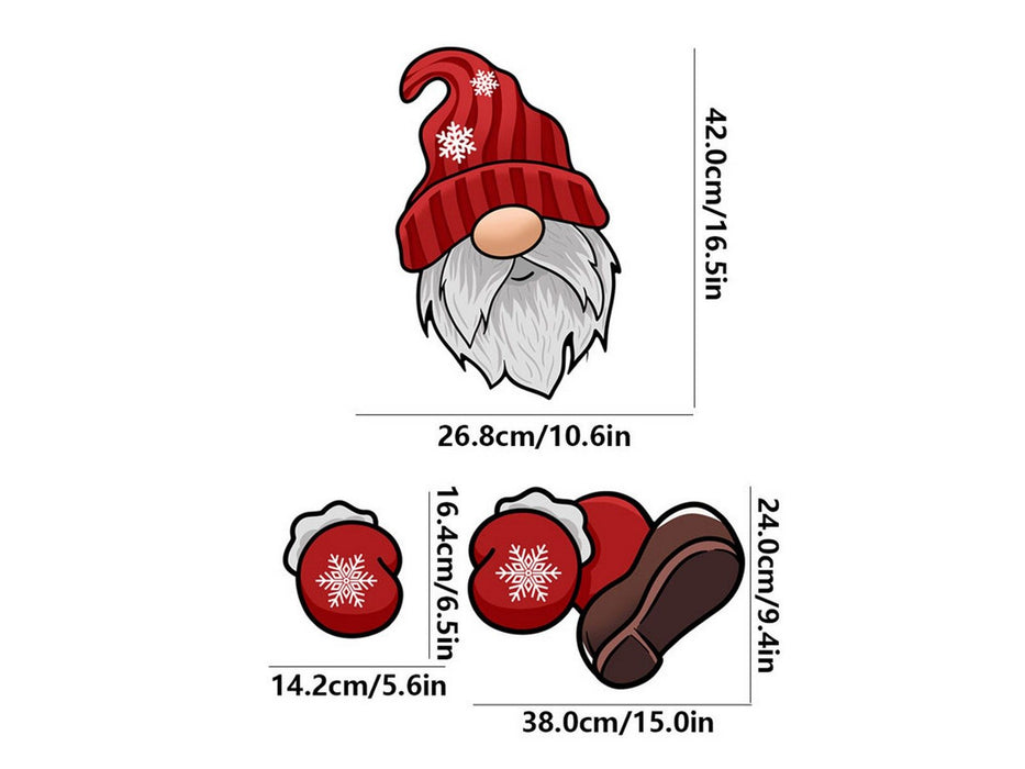 Outdoor Santa Claus Christmas Fence Decoration