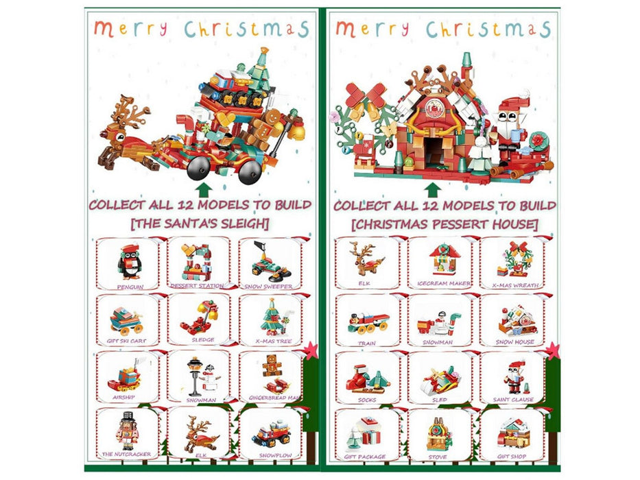 24 Days Advent Calendar Christmas Building Block