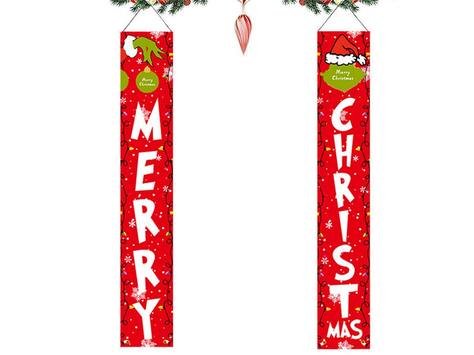 Grinch Inspired Christmas Door Banner