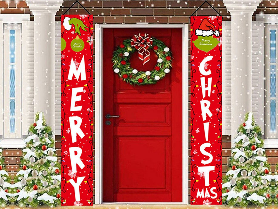 Grinch Inspired Christmas Door Banner