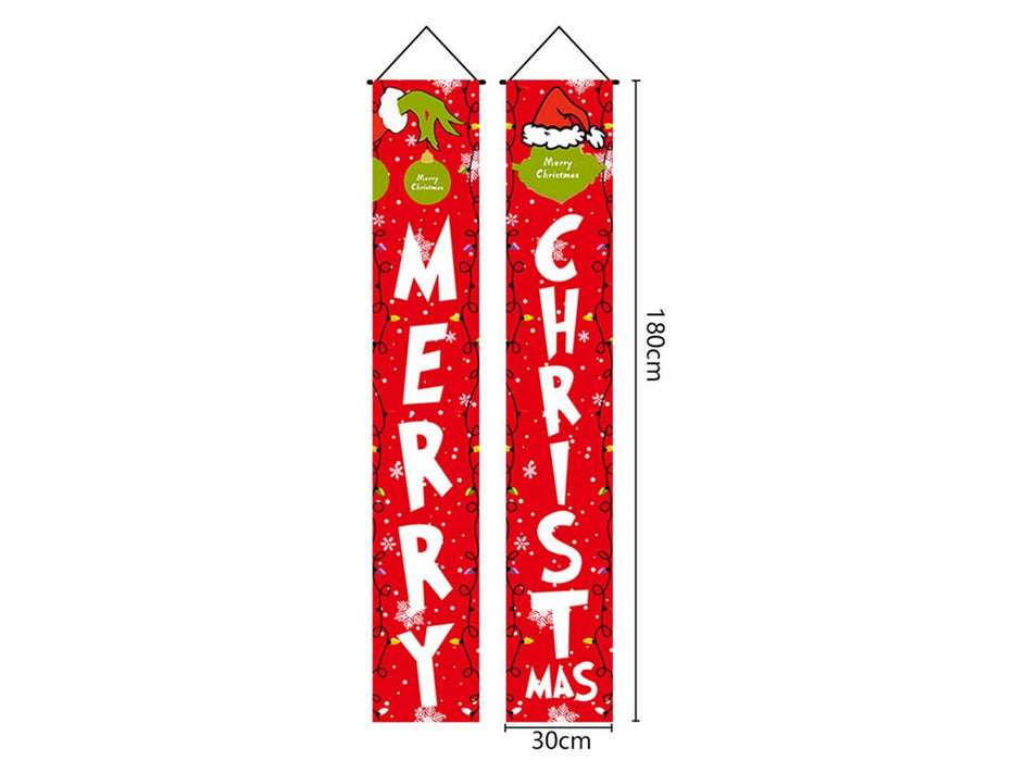 Grinch Inspired Christmas Door Banner