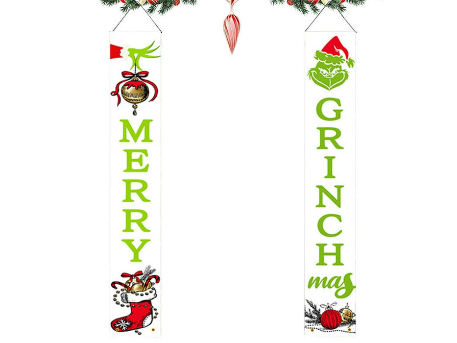 Grinch Inspired Christmas Door Banner