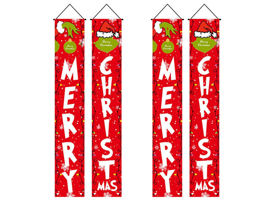 Grinch Inspired Christmas Door Banner