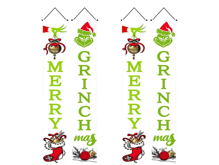 Grinch Inspired Christmas Door Banner