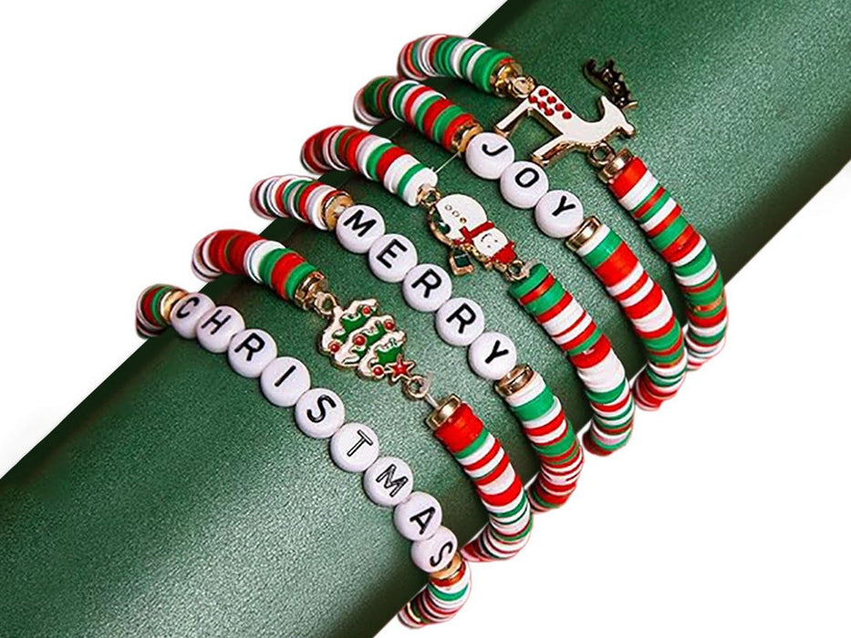 6 Pcs Christmas Bracelets for Women