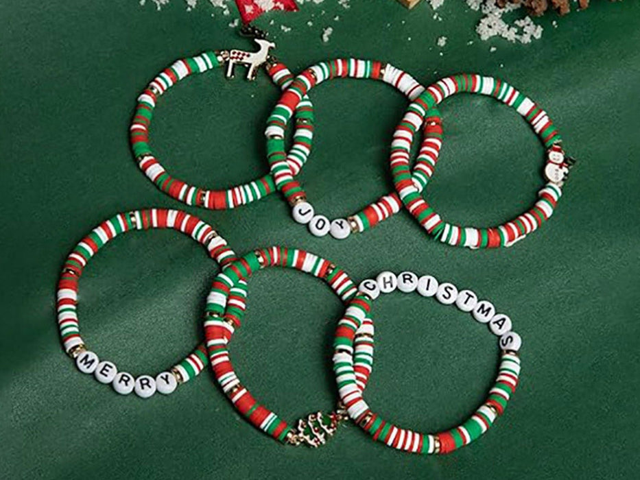 6 Pcs Christmas Bracelets for Women