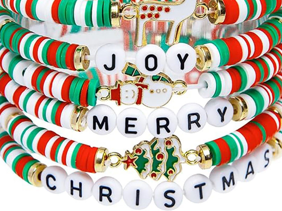 6 Pcs Christmas Bracelets for Women