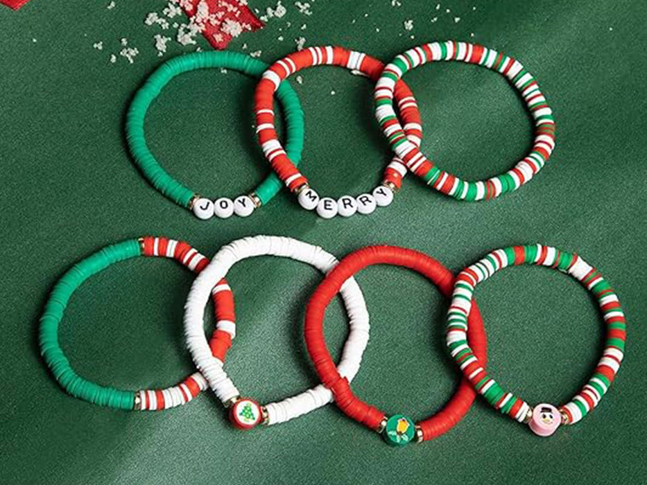 6 Pcs Christmas Bracelets for Women