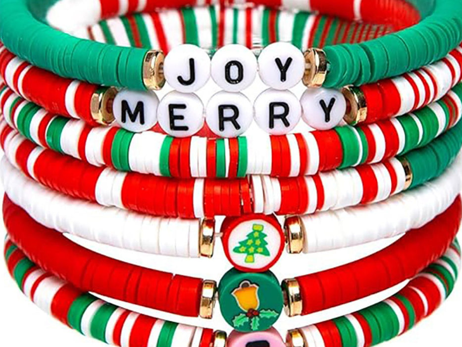 6 Pcs Christmas Bracelets for Women