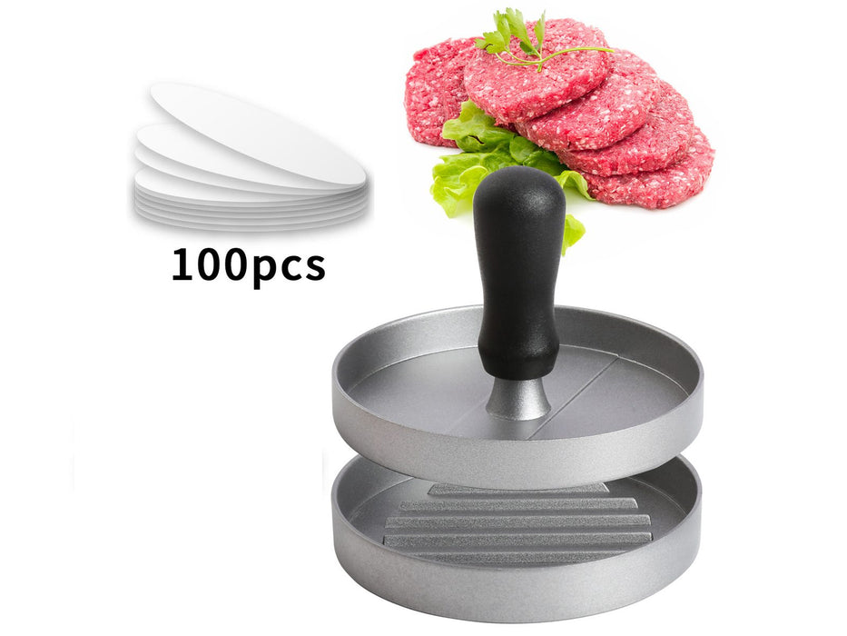 Non Stick Burger Press with 100 Patty Papers